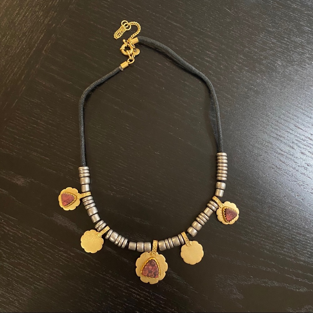NWOT Madewell Metal Stone Necklace - Picture 3 of 7